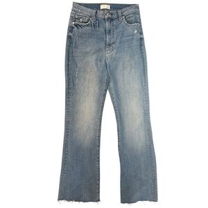 7 for All Mankind Distressed Ultra High Rise Dojo Raw Hem Light Wash Jeans 27